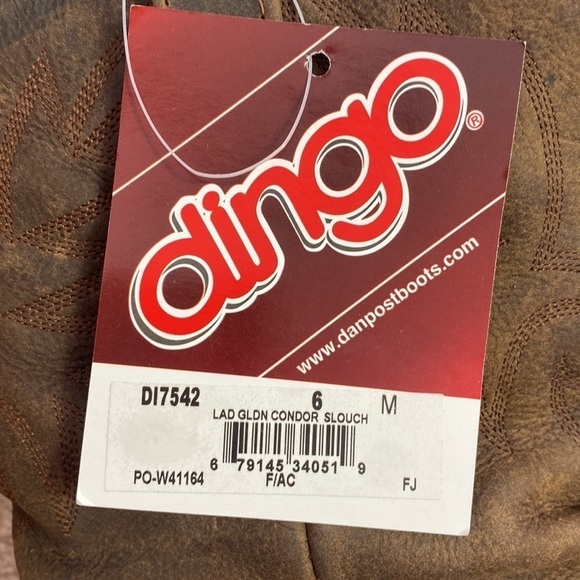 Dingo brown Golden Condor slouch leather western cowboy boots 6 NWT - Picture 7 of 8